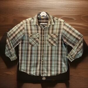Vintage Carhartt Rugged Flannel Shirt Mens XL Meas Outdoor Gorpcore Workwear USA